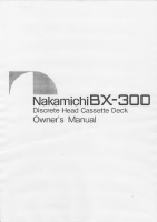 Nakamichi BX-300-Owners-Manual
